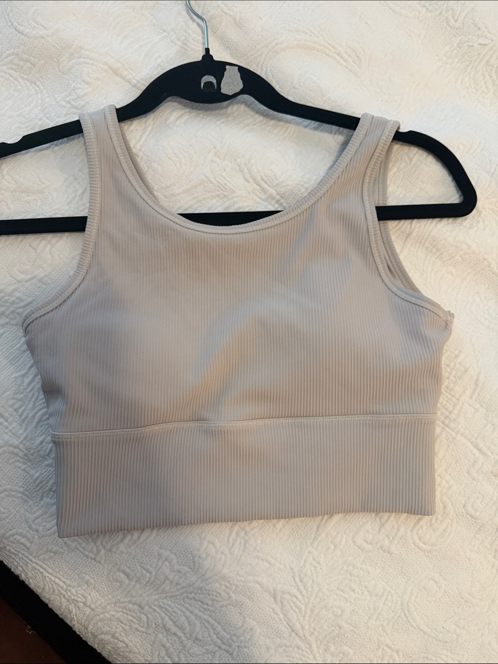 Light grey padded sports bra size small